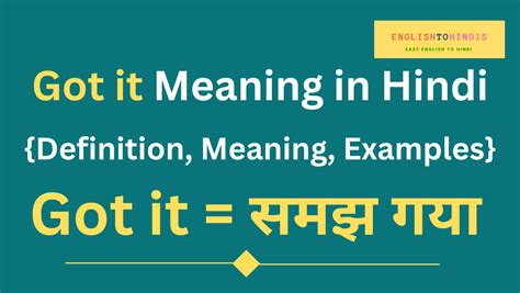 u got it meaning in hindi|got it meaning.